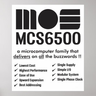 MOS 6500マイクロプロセッサファミリのポスター ポスター