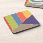 MOSAICストライプ三角形の色I +あなたのアイディア コースター (左側)