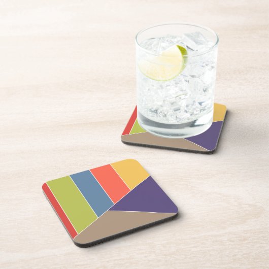 MOSAICストライプ三角形の色I +あなたのアイディア コースター (右側)