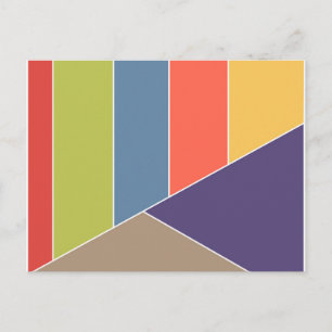 MOSAICストライプ三角形の色I +あなたのアイディア ポストカード