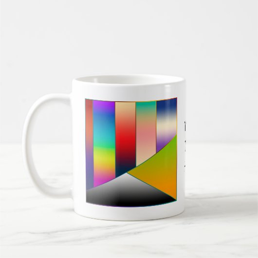 MOSAICストライプ三角形のIIとアイディア コーヒーマグカップ (左)