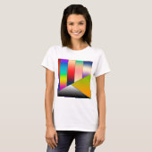 MOSAICストライプ三角形のIIとアイディア Tシャツ (正面フル)