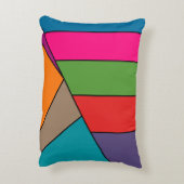 MOSAICストライプ三角形のIII色+アイディア アクセントクッション (裏面(縦))
