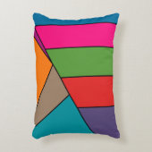 MOSAICストライプ三角形のIII色+アイディア アクセントクッション (正面(垂直))