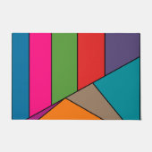 MOSAICストライプ三角形のIII色+アイディア ドアマット (正面)