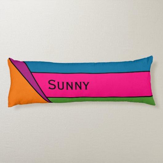 MOSAICストライプ三角形のIII色+アイディア ボディピロー (裏面)