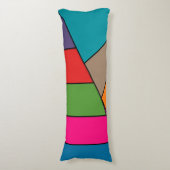 MOSAICストライプ三角形のIII色+アイディア ボディピロー (正面縦)