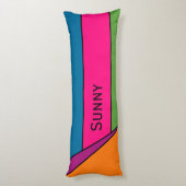 MOSAICストライプ三角形のIII色+アイディア ボディピロー (裏面 (縦))