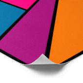 MOSAICストライプ三角形のIII色+アイディア ポスター (角)