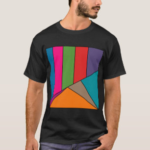 MOSAICストライプ三角形のIII色+アイディア Tシャツ