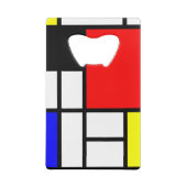 MOSAIC長方形の正方形の色I +あなたのアイディア クレジットカード栓抜き (裏面)