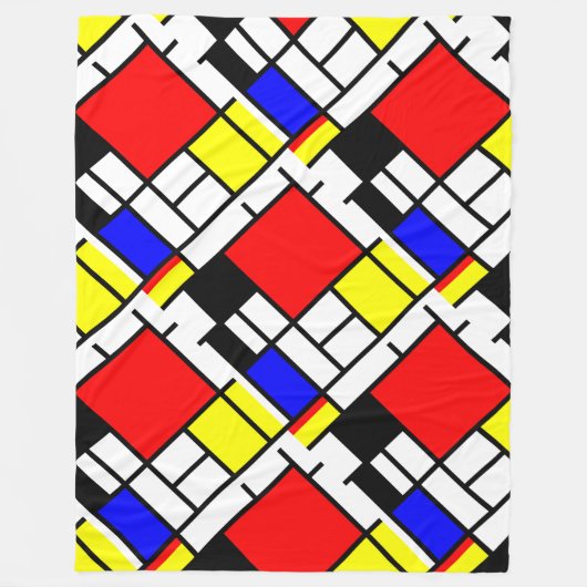 MOSAIC長方形の正方形の色I +あなたのアイディア フリースブランケット (正面)