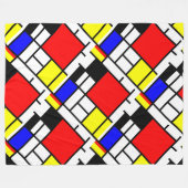 MOSAIC長方形の正方形の色I +あなたのアイディア フリースブランケット (正面(横))