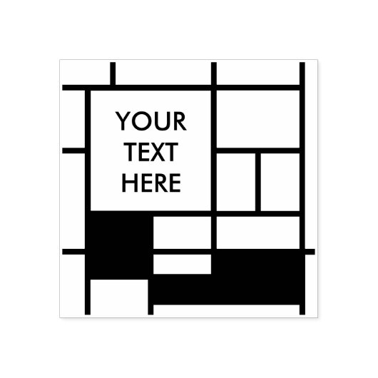 MOSAIC長方形の正方形の色I +あなたのアイディア ラバースタンプ (インプリント)