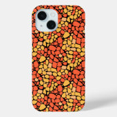 Mosaic abstract pattern tile yellow orange black Case-Mate iPhoneケース (裏面)
