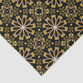 Mosaic Arabesque Gold and Black Geometric Pattern 薄葉紙 (詳細)