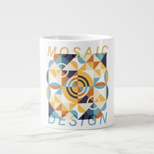 Mosaic Art Pattern ジャンボコーヒーマグカップ (正面)