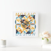 Mosaic Art Pattern スクエア壁時計 (ホーム)