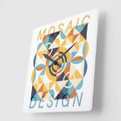 Mosaic Art Pattern スクエア壁時計 (傾斜)