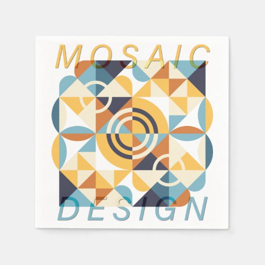 Mosaic Art Pattern スタンダードカクテルナプキン (正面)