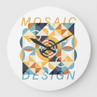 Mosaic Art Pattern ラージ壁時計