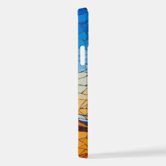 mosaic blue jay gothic halloween phone case iPhoneケース (右側面)