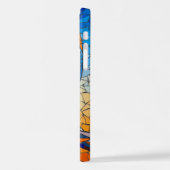 mosaic blue jay gothic halloween phone case iPhoneケース (左側面)