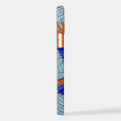 Mosaic Bluebird Flight Stained Glass Phone Case iPhoneケース (右側面)