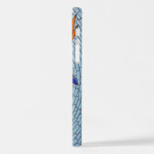 Mosaic Bluebird Flight Stained Glass Phone Case iPhoneケース (左側面)