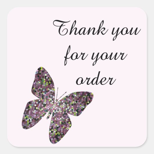 Mosaic Butterflyのご注文ありがとうございます スクエアシール (正面)