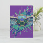 Mosaic Football Stadium Burst Abstract World Cup 招待状 (スタンド正面)