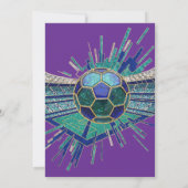 Mosaic Football Stadium Burst Abstract World Cup 招待状 (裏面)
