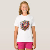Mosaic Heart of Love Tシャツ (正面フル)