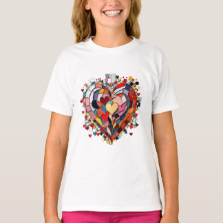 Mosaic Heart of Love Tシャツ