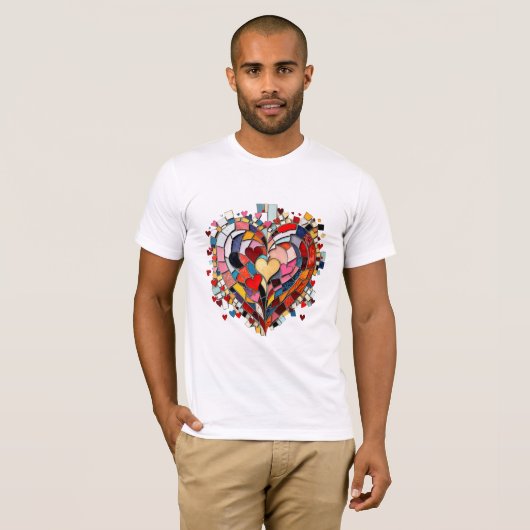 Mosaic Heart of Love Tシャツ (正面フル)