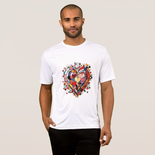 Mosaic Heart of Love Tシャツ (正面フル)