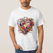 Mosaic Heart of Love Tシャツ (正面)