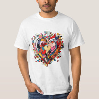 Mosaic Heart of Love Tシャツ