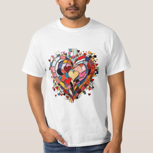 Mosaic Heart of Love Tシャツ (正面)