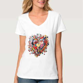 Mosaic Heart of Love Tシャツ