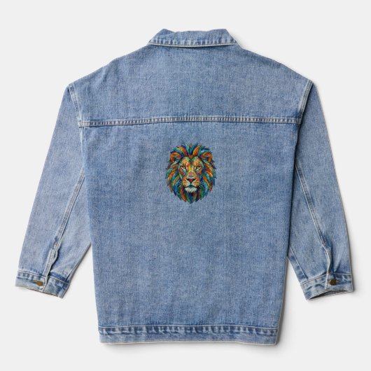 Mosaic Lioness Denim Jacket  Bold & Fearless Style デニムジャケット (裏面)