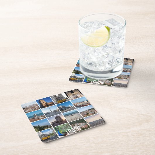 Mosaic Lisbonの写真，ポルトガル スクエアペーパーコースター (インサイチュ)