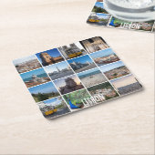 Mosaic Lisbonの写真，ポルトガル スクエアペーパーコースター (アングル)