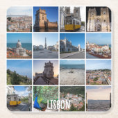 Mosaic Lisbonの写真，ポルトガル スクエアペーパーコースター (正面)