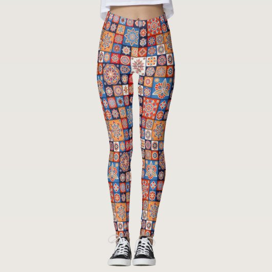 Mosaic Love - Power Yoga Leggings レギンス (正面)