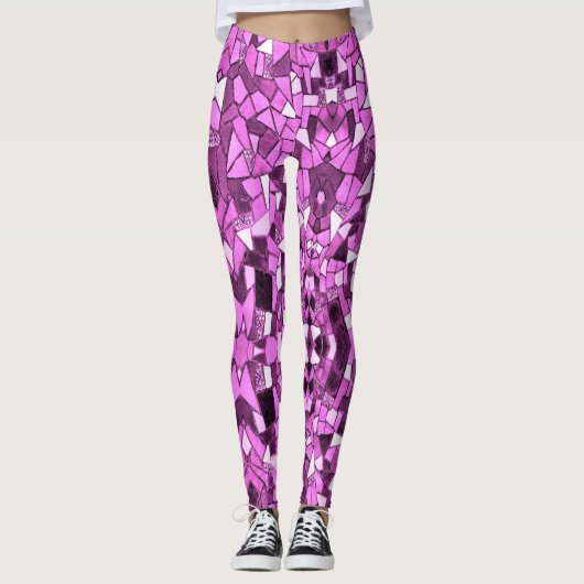 Mosaic Love - Power Yoga Leggings レギンス (正面)