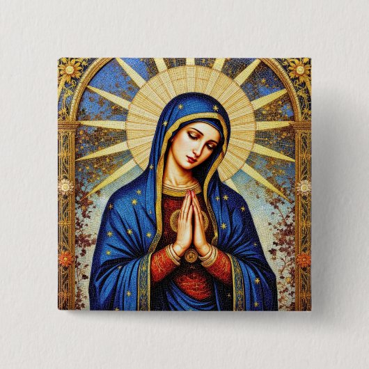 Mosaic Madonna 缶バッジ (正面)