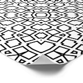 Mosaic Mandala Pattern Coloring Page Geometric ポスター (角)