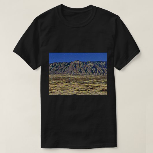 Mosaic Mountains with Blue Sky Tシャツ (デザイン正面)