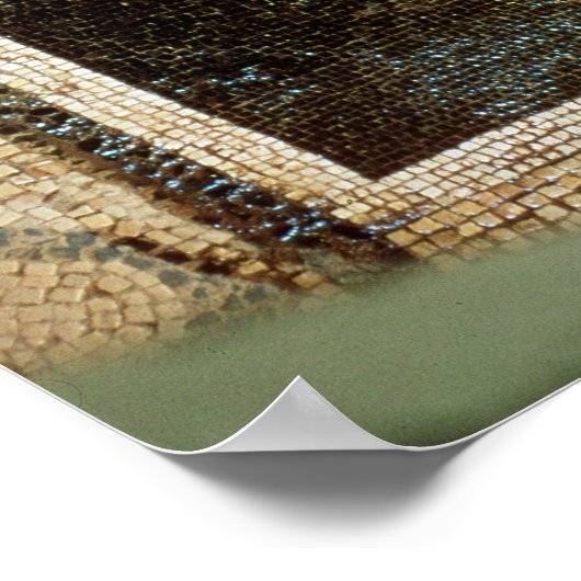 Mosaic of Dionysus riding a Leopard c.180 AD ポスター (角)